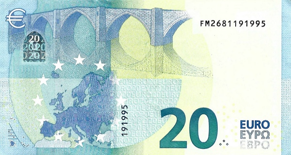 P28FM European Union - 20 Euro (2015-Lagarde)